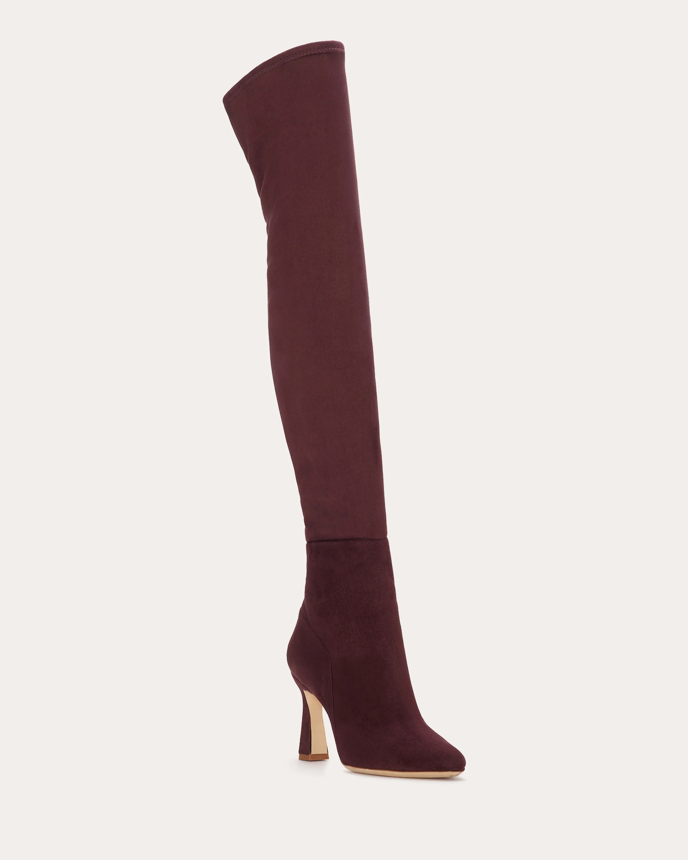 Dara Suede Over-The-Knee Boots in Burgundy Suede | Ramy Brook