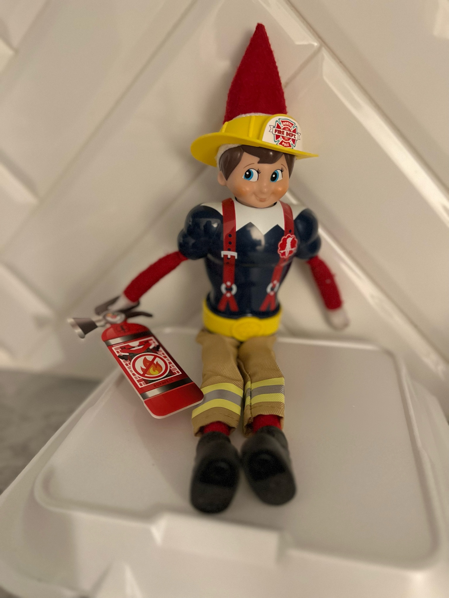 Firefighter Elf reporting for duty 🫡

#LTKHoliday #LTKkids #LTKSeasonal