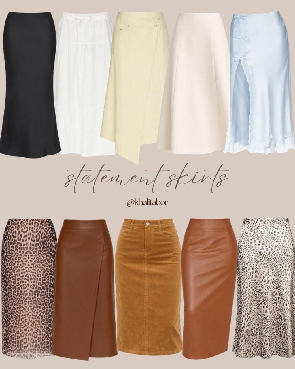 Statement skirts you need this season ✨ From satin to leopard prints, these pieces make any outfit feel elevated and feminine.

// Skirts, Long Skirts, Maxi Skirt, Midi Skirt, Womens Skirt, Satin Skirt 

 #LTKgrwm #LTKootd #LTKSeasonal