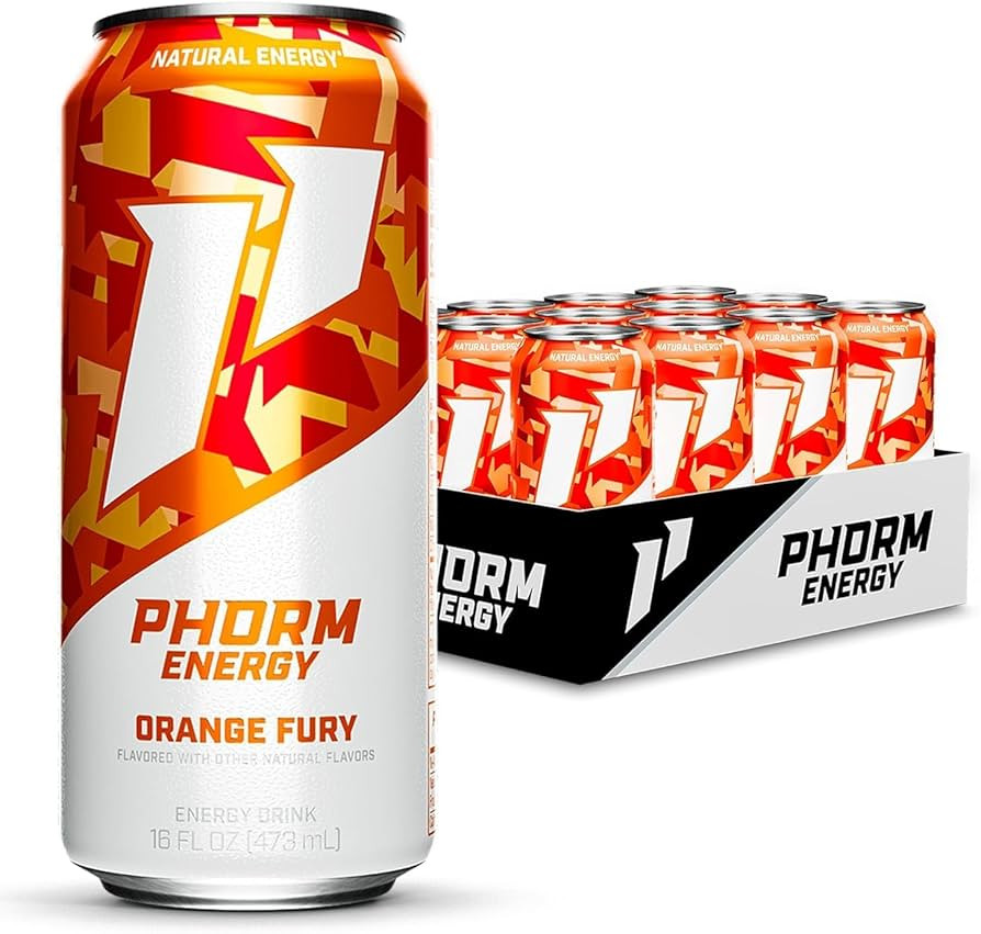 Phorm Energy Drink, Orange Fury Flavor, 200 MG Natural Caffeine From Green Tea, Sugar Free Carbon... | Amazon (US)