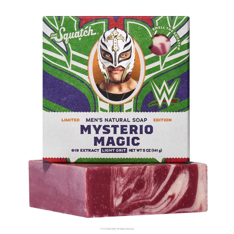 Dr. Squatch WWE Mens Bar Soap, Natural Bar Soap for Men, WWE Limited Edition, Mysterio Magic, 5 O... | Walmart (US)