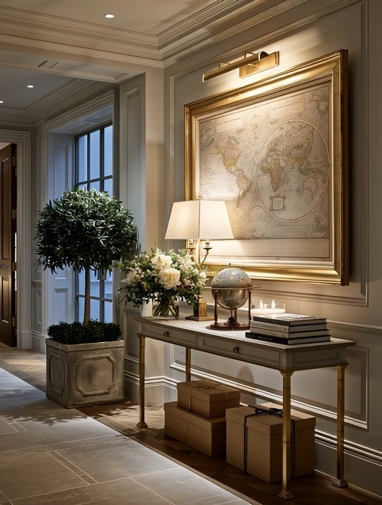 A world map above a console table never really goes out of style.

There is a reason maps have appeared in beautiful homes, libraries and studies for generations. They are more than wall decor—they represent travel, geography, history, curiosity and all the places still left to discover.

Choose a map that speaks to you, then give it presence with a beautiful antique gold frame. Whether your home leans traditional or modern, you can choose the size, coloring and frame style that works with your space.

And don’t forget the picture light. During the day, the map becomes part of the architecture of the room. At night, that soft pool of light turns it into a true focal point.

Best of all, it naturally becomes a conversation piece—places you've traveled, places you want to visit, history, geography and memories.

We’ve curated world map art, antique-inspired frames and picture lights to help you create your own version.

Decorate with pieces that give you something to talk about.

#wallart #worldmap #consoletable #homedecor 

 #LTKHome