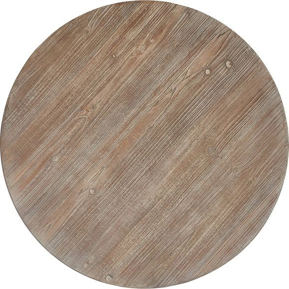 Avion Round Geometric Wood and Metal Coffee Table Wood - Finch | Target