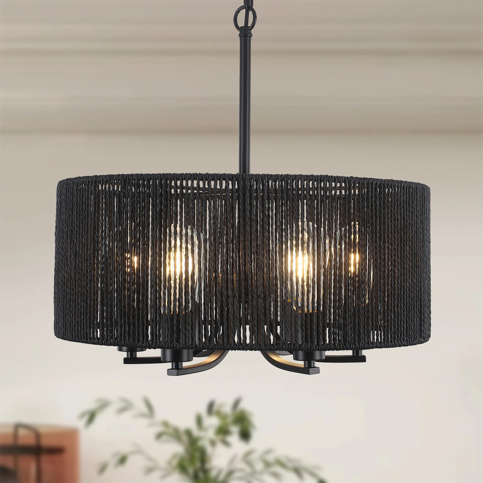 Mercer41 Lauri 6-light Handwoven Rattan Boho Farmhouse Chandelier | Wayfair | Wayfair North America