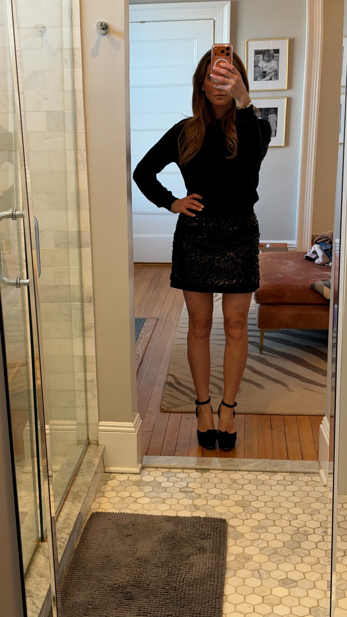 I’m not going anywhere special but I needed a little sparkle today! Trying to get out of my winter funk! Lol