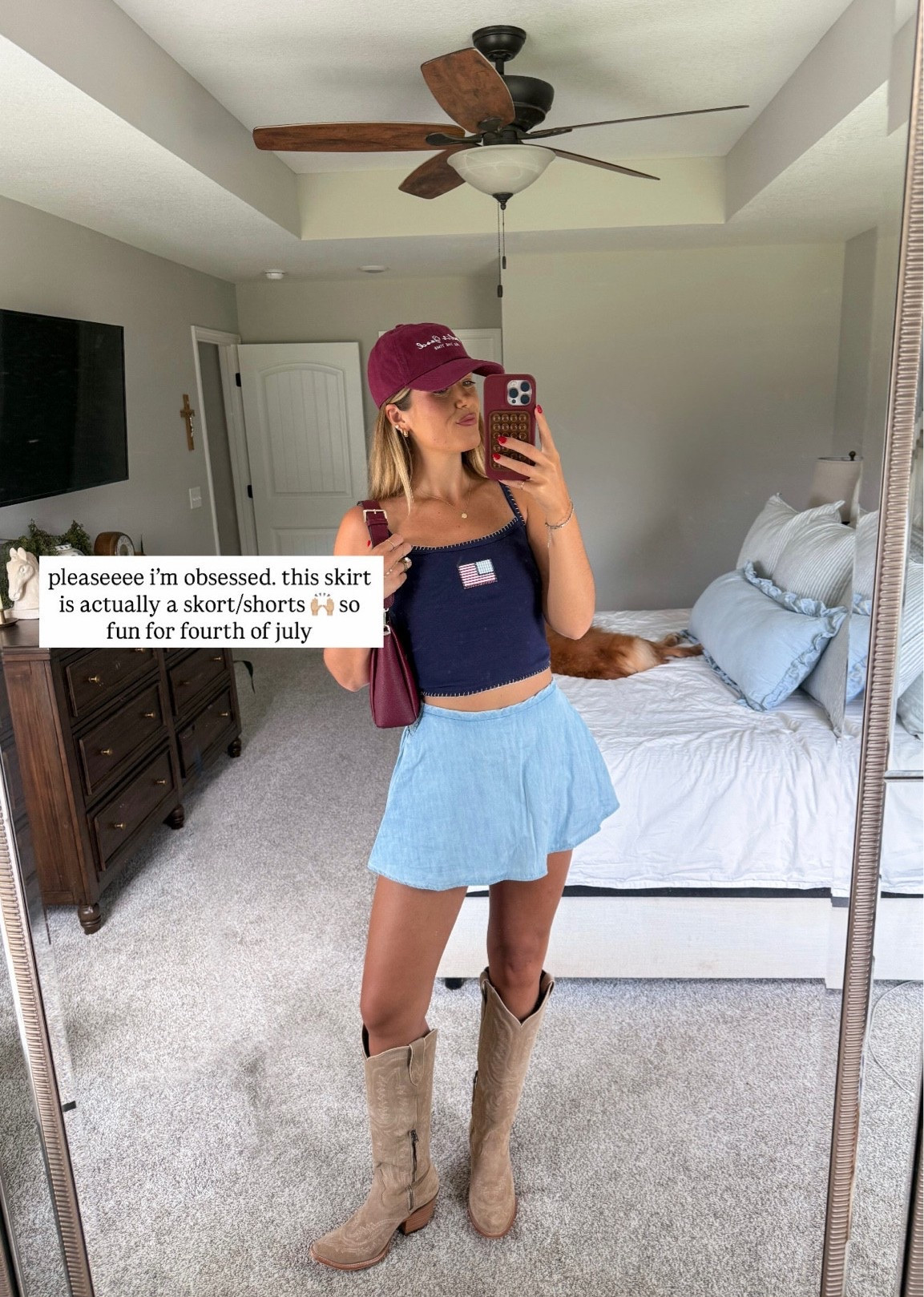 size XS in american flag tank, xs in skort (runs large) 

western fashion, country concert, cowgirl boots

#LTKootd #LTKgrwm #LTKTall