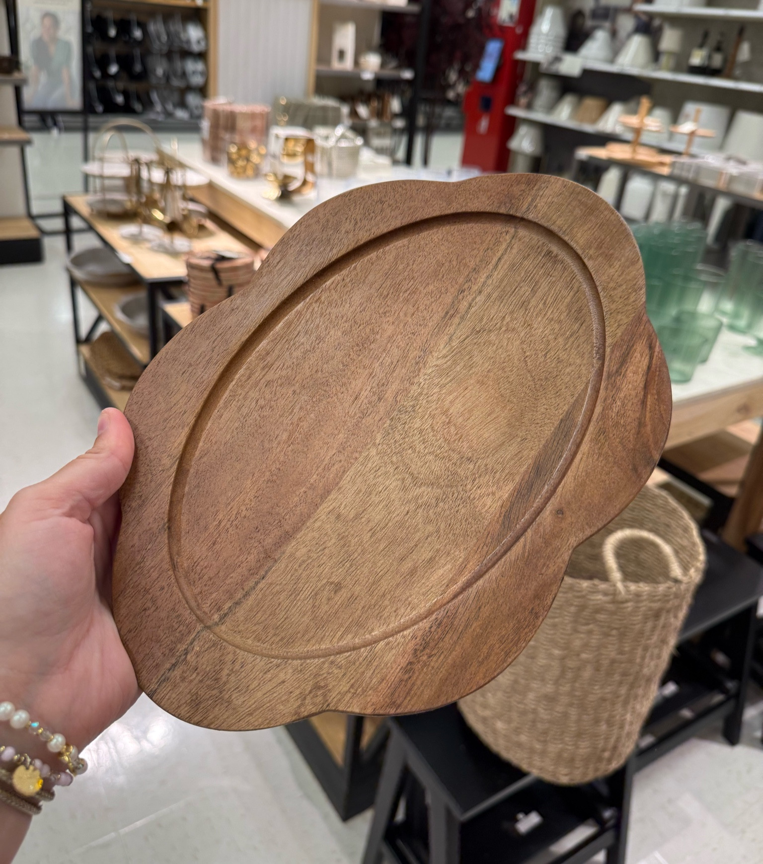 The most gorgeous fall scalloped wooden tray! Comes in two sizes 

Put a candle & cloche with matches or a small floral arrangement on top 🍂🕯️

#LTKSeasonal #LTKHome #LTKStyleTip