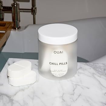 OUAI Chill Pills - Bath Bombs Scented with Jasmine and Rose - Safflower, Hemp Seed & Jojoba Oil to Improve Texture, Calm & Moisturize Dry Skin - Includes 6 Relaxing Bath Bombs (1.5 Oz Each) | Amazon (US)