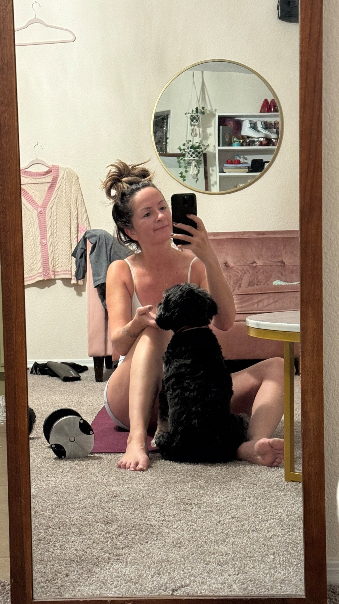 The bedside bootcamp has moved to the college student’s vacant bedroom. 😉 Everything I use is linked below  

#LTKOver40 #LTKActive