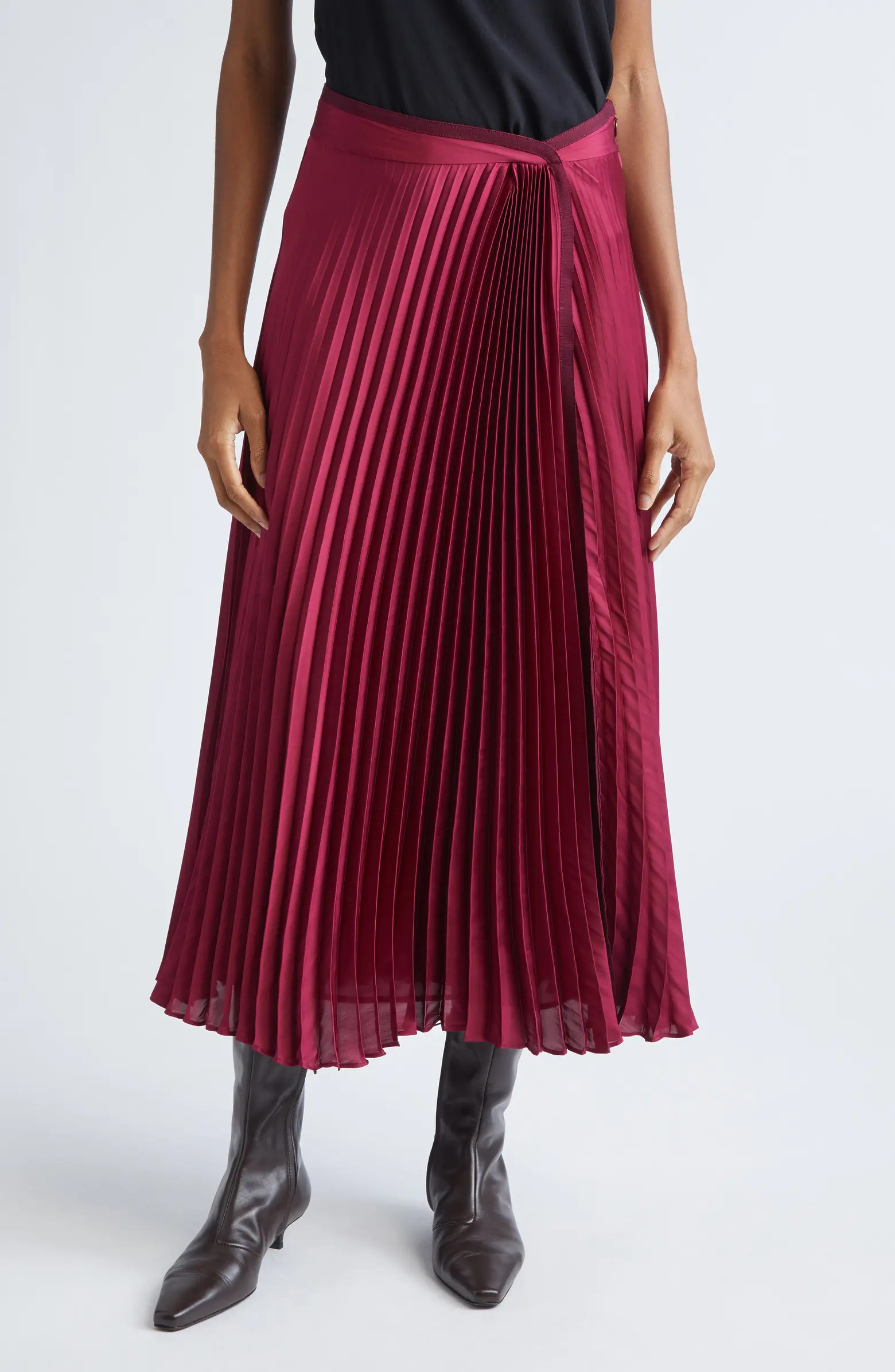 Derek Lam 10 Crosby Liriel Pleated Midi Skirt | Nordstrom | Nordstrom