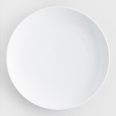 White Porcelain Coupe Dinner Plate Set Of 4 | World Market