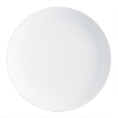 White Porcelain Coupe Dinner Plate Set Of 4 | World Market