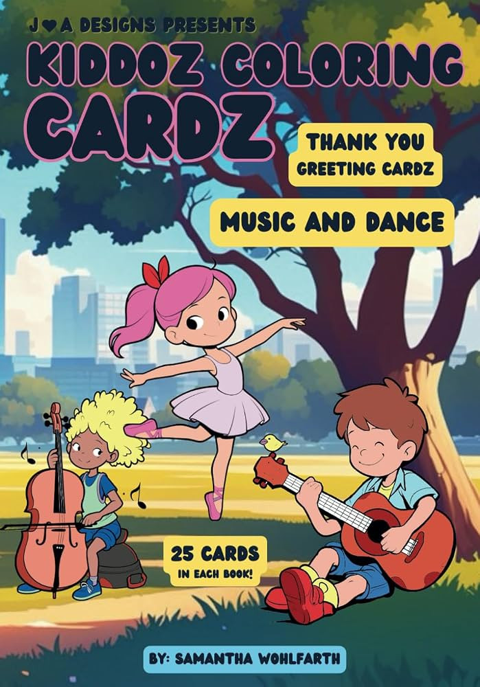 Thank You Greeting Cardz: Music and Dance (Kiddoz Coloring Cardz) | Amazon (US)