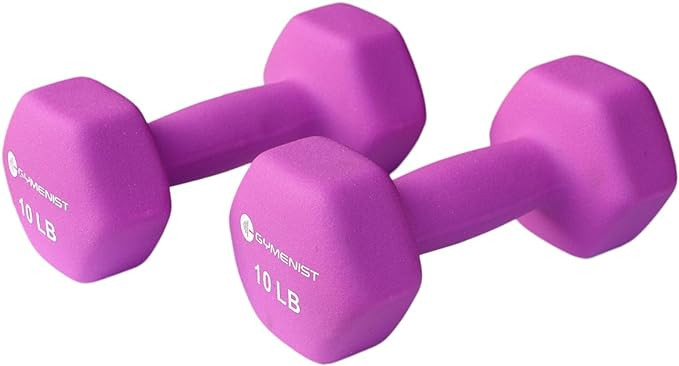 GYMENIST Pair of Dumbbells Set of 2 Soft Non Slip Grip Dumbbells Pair Covered with Neoprene | Amazon (US)