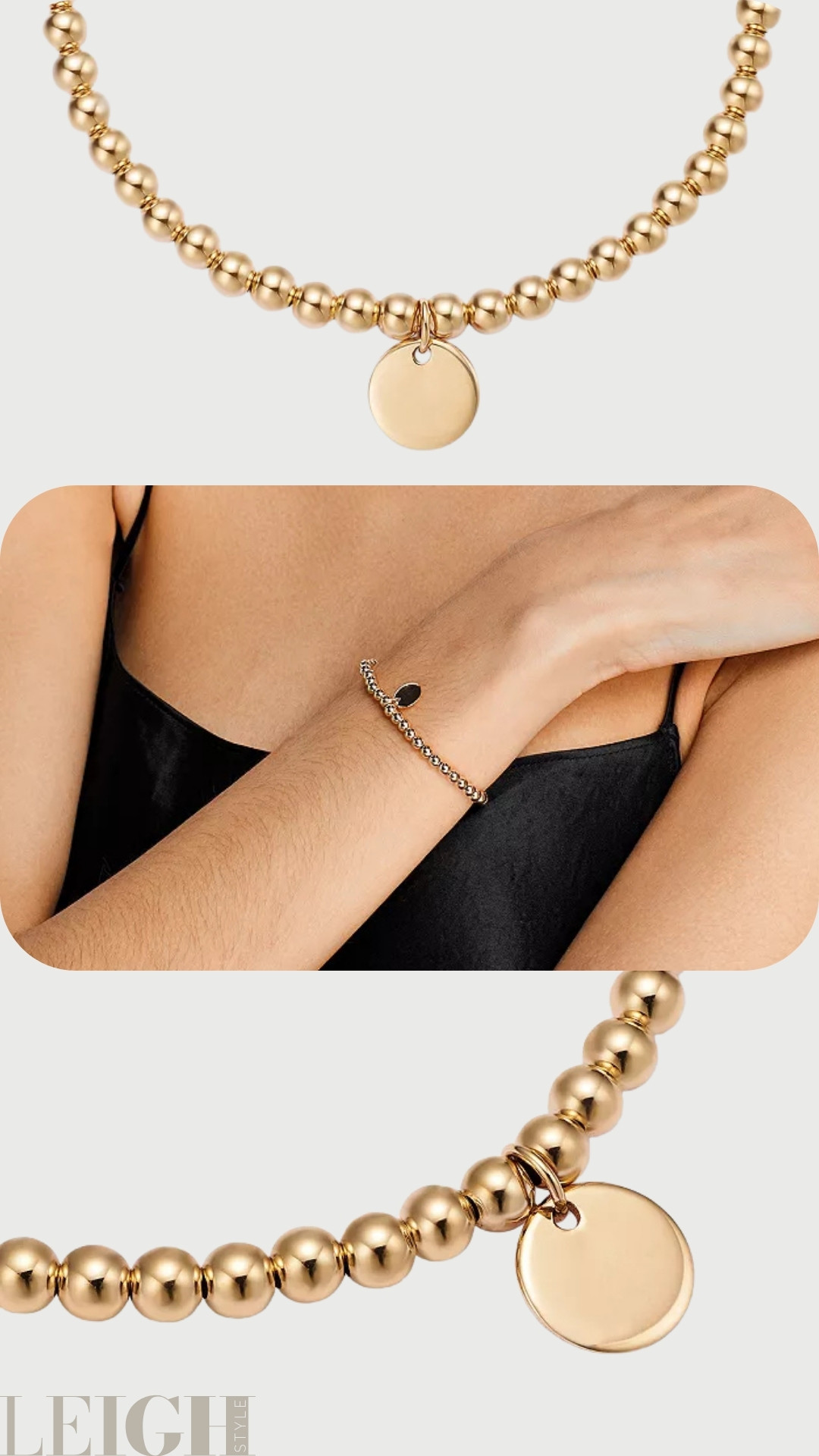Minimal, polished, and effortlessly chic — the Beaded Bracelet is a timeless gold essential. Featuring smooth, rounded beads in a radiant gold finish and accented with a delicate disc charm, this piece blends simplicity with subtle statement. 

 #LTKootd #LTKWorkwear #LTKTravel