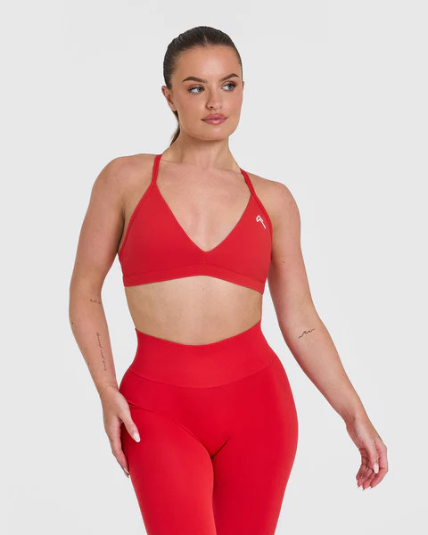 Unified Ultra Micro V Neck Bralette | Muscle Mommy Red | Oner Active (UK / US)