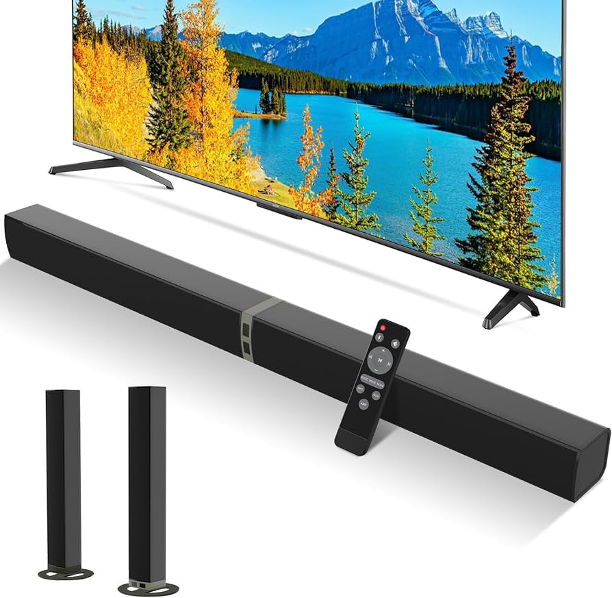 MZEIBO TV Sound Bar, Sound Bars for Smart TV, Bluetooth 5.0 Soundbar 60W 32Inch Detachable Soundb... | Amazon (US)