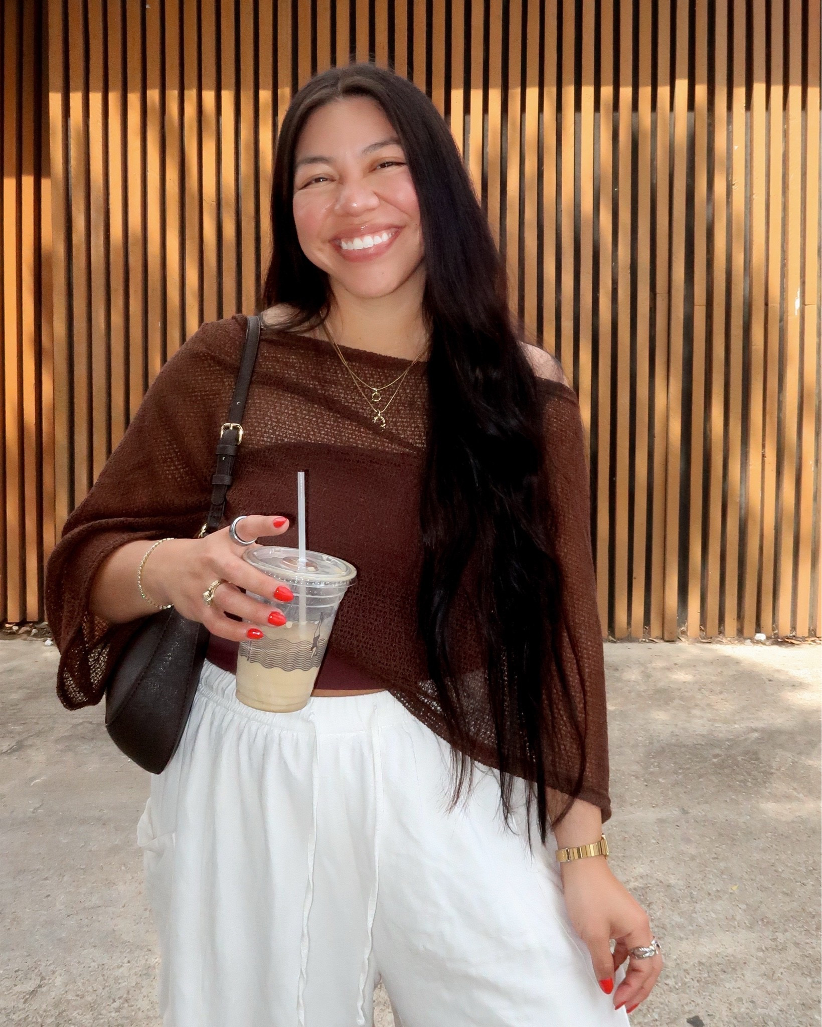 little dallas ootd day three 🤍🤎

- knit poncho 
- quinn pants