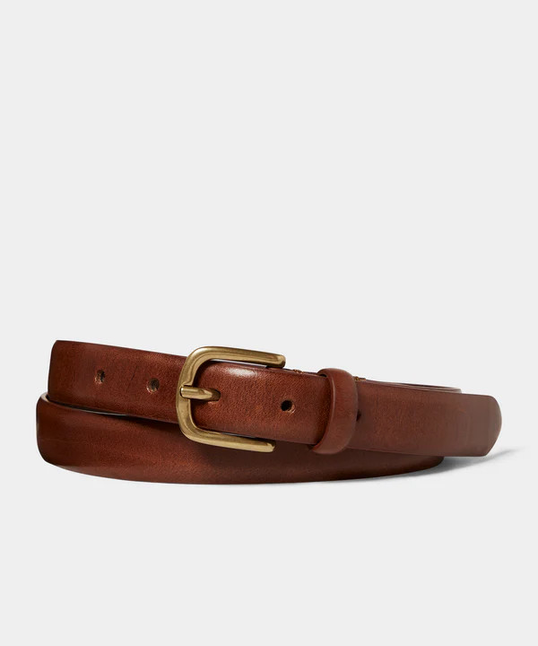 Italian Beveled Edge Leather Belt | Todd Snyder