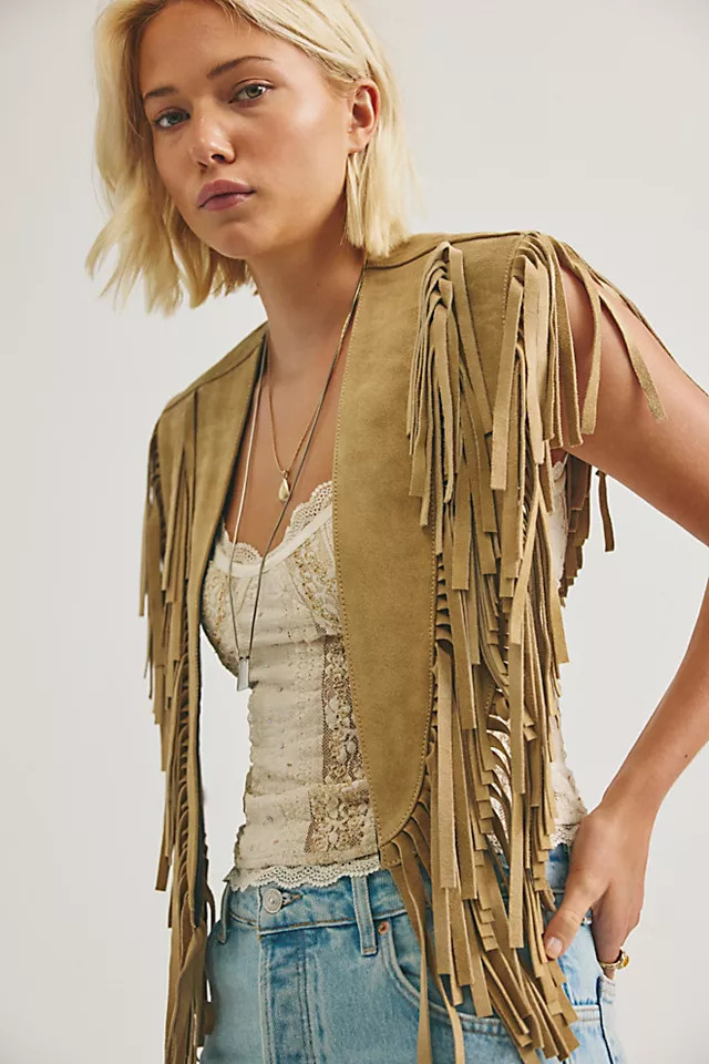 Understated Leather Wide Eyes Suede Fringe Collar | Free People (Global - UK&FR Excluded)