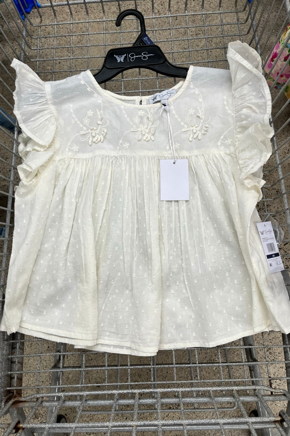 Romantic white loose summer top at Walmart. 

White tops, summer tops, vacation clothing, bachelorette weekend, honeymoon packing, bride to be.