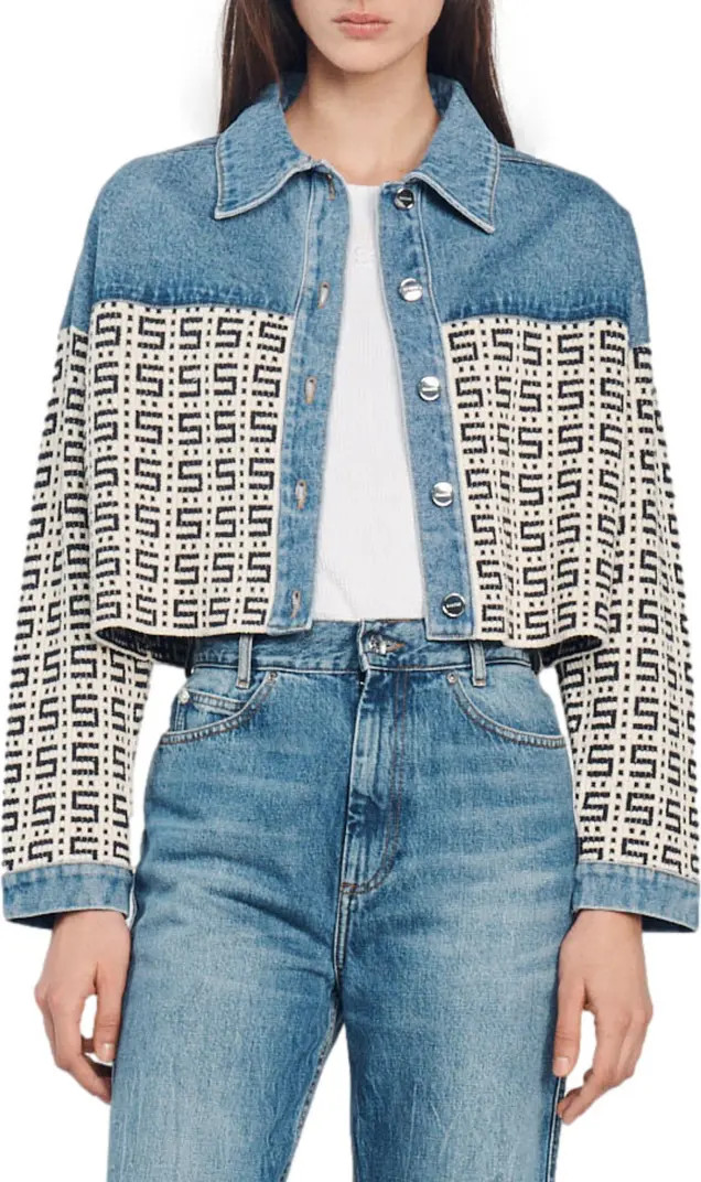Cordue Mixed Media Trucker Jacket | Nordstrom