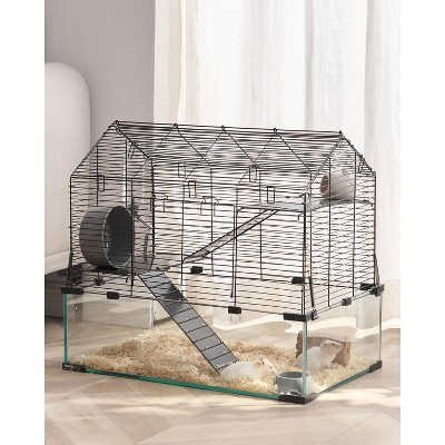 Large Hamster Cage, 3-Tier Guinea Pig Cage with Running Wheel, Water Bottle, Food Bowl, Ramps, Portable Small Animal Cage | Target