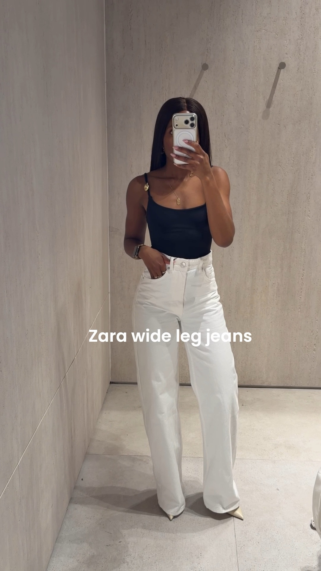 Found the best white wide leg jeans at @Zara 👖 The seam detail + fit is everything. Don’t wait on these.

White wide leg jeans, mid waist jeans, Zara jeans, seam detail denim, relaxed fit jeans, elevated casual outfit, everyday denim,cream wide leg jeans 

#LTKU #LTKootd #LTKPetite