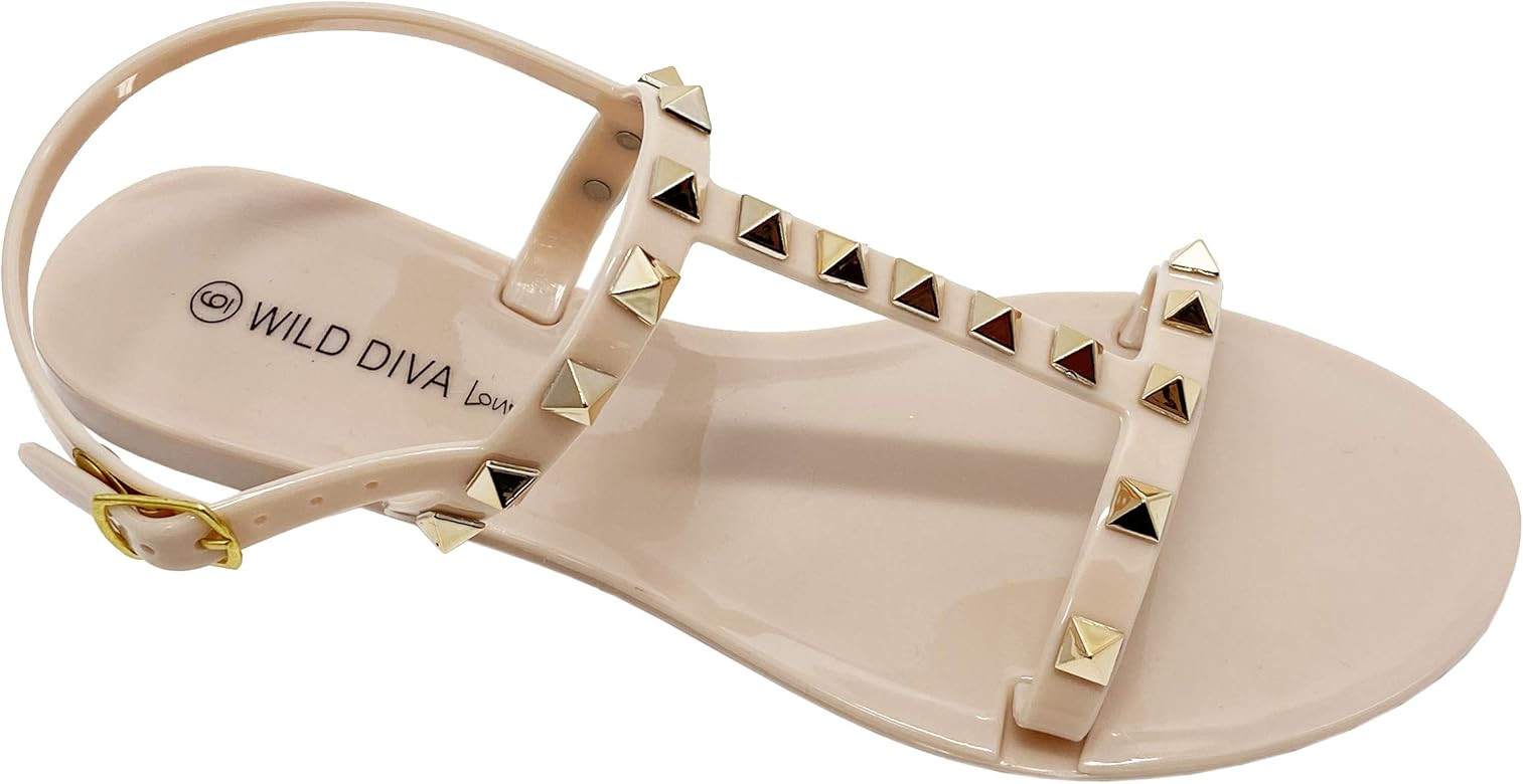 Womens Slingback T Strap Jelly flip Flop Ankle Strap Thong Sandals | Amazon (US)