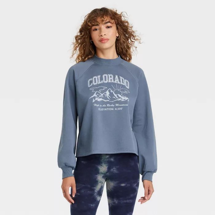 Women's Colorado Graphic Sweatshirt - Blue | Target