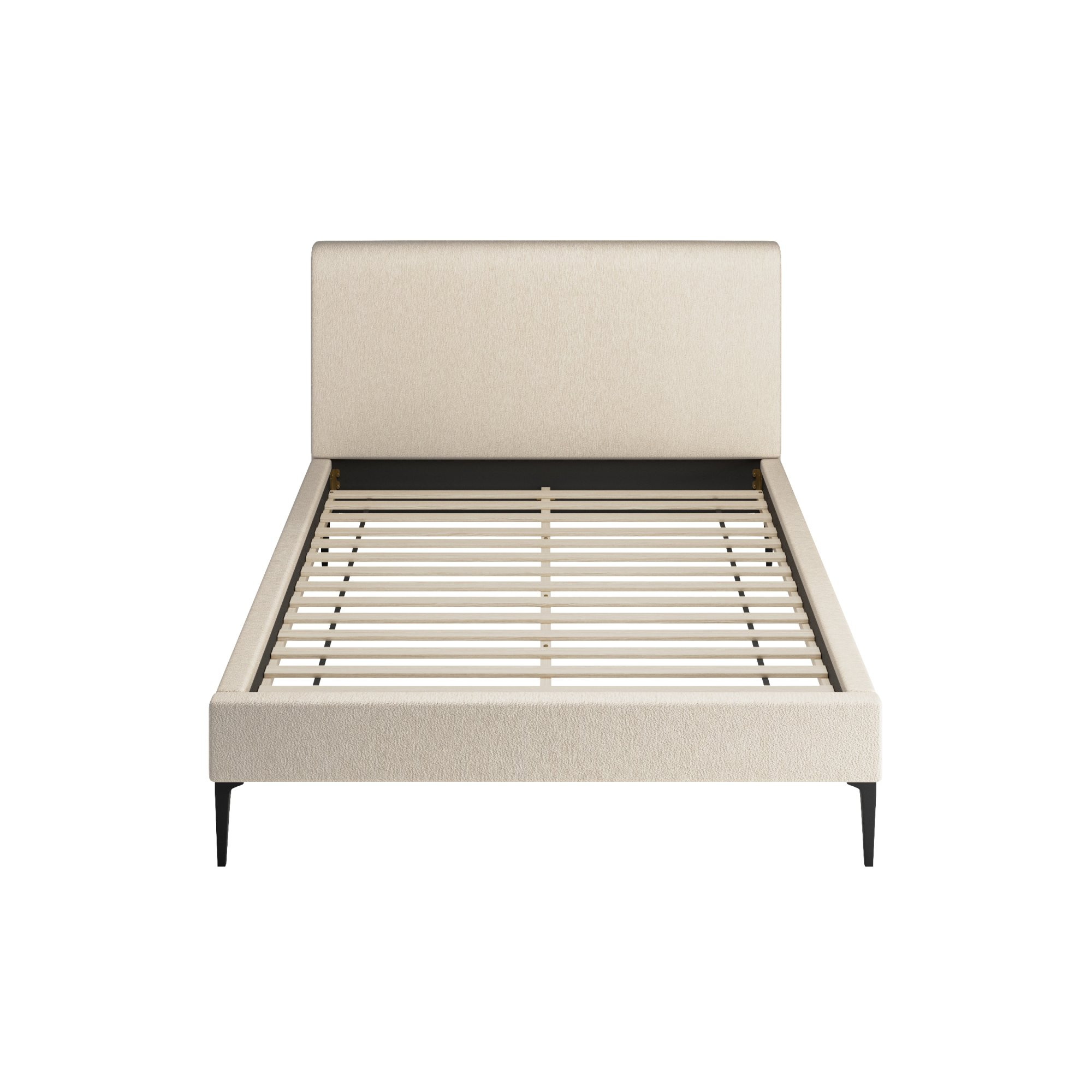 My Texas House Newcastle Upholstered Platform Bed, King, Oat | Walmart (US)