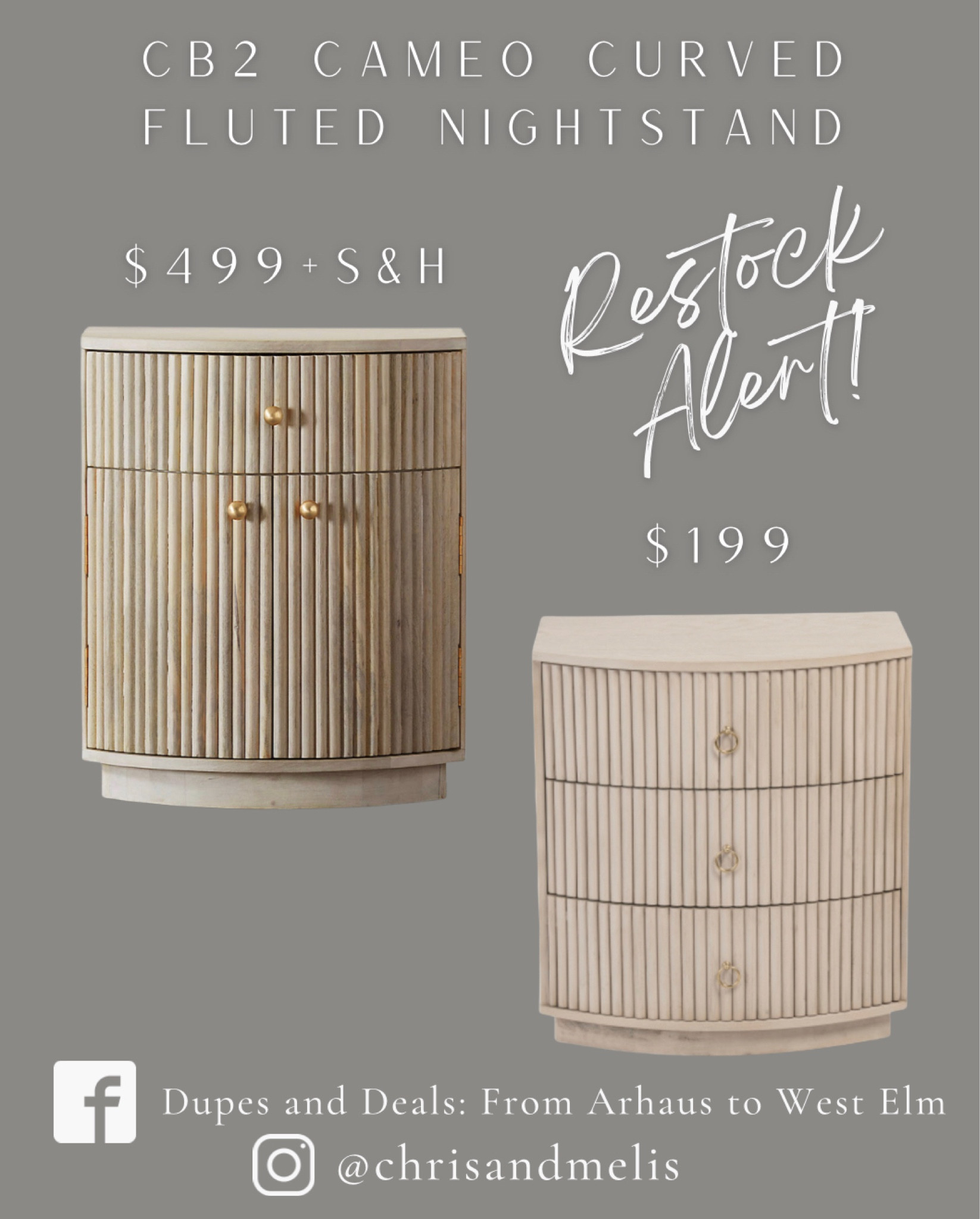 Restock alert on this fan favorite dupe for the CB2 Cameo nightstand in whitewash!

#LTKSaleAlert #LTKHome