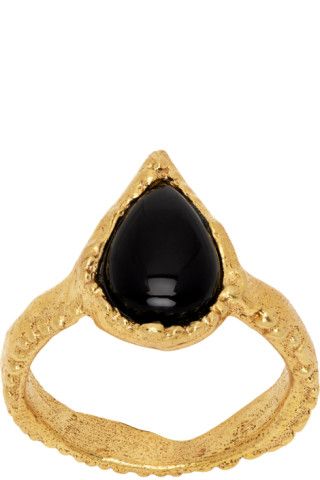 Gold 'The Teardrop Of The Night' Ring | SSENSE