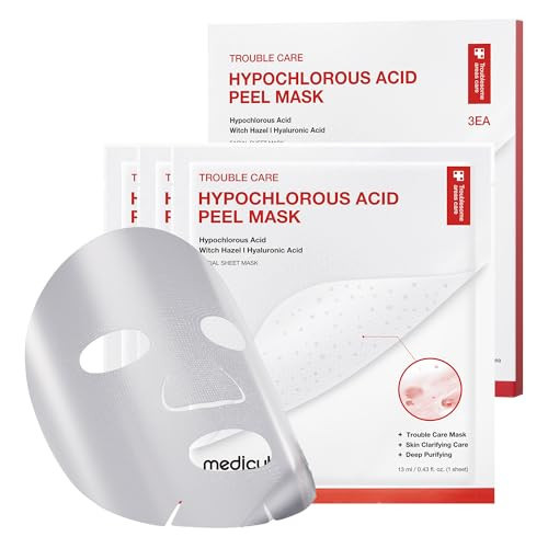 medicube Hypochlorous Acid Peel Mask 3EA | Peel-Off Sheet Mask for Excess Sebum, Pores & Blackheads | Panthenol, Hyaluronic acid for Hydrating & Pore-Refining Care | Korean Skincare, (13ml X 3ea) | Amazon (US)