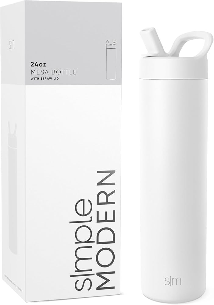 Simple Modern Water Bottle with Straw lid | Insulated Stainless Steel Thermos | Reusable Travel W... | Amazon (US)