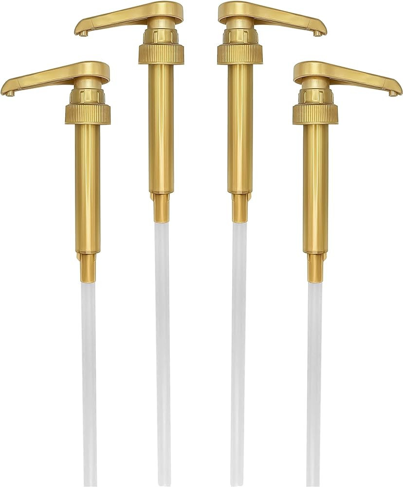 HANDIT - Gold Coffee Syrup Pumps | Fits Liter 750ml / 25-4oz Syrups Torani, DaVinci, Jordan's Ski... | Amazon (US)