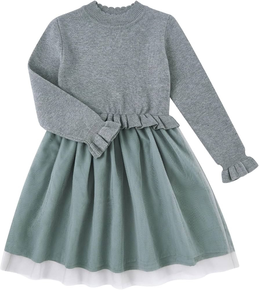 ALISISTER Girls Sweater Tutu Dresses Long Sleeve Fall Winter Dress for 2-7 Years | Amazon (US)