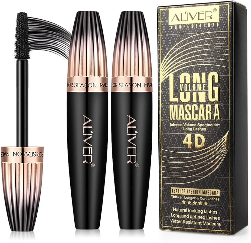 4D Silk Fiber Lash mascara, Waterproof Mascara Black Volume and Length, Natural Lengthening and T... | Amazon (US)