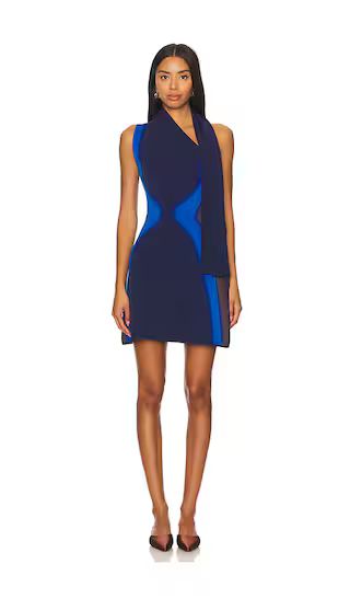 Piper Mini Dress With Scarf in Electric Blue | Revolve Clothing (Global)