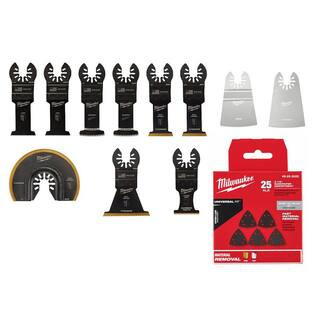 Milwaukee Oscillating Multi-Tool Blade Starter Kit with 3-1/2 in. Triangle Sandpaper Variety Pack... | The Home Depot