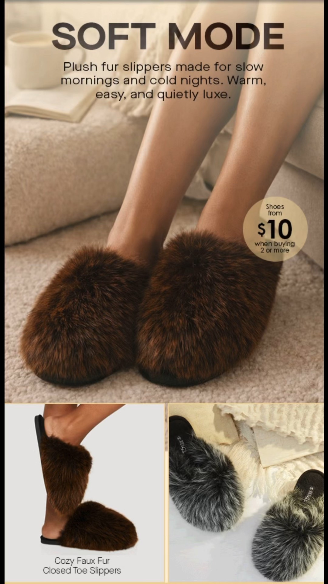 Faux Fur Slippers $10.00 when you buy 2 or more! Yes please!!!!!

#LTKSeasonal #LTKValentine #LTKselfcare