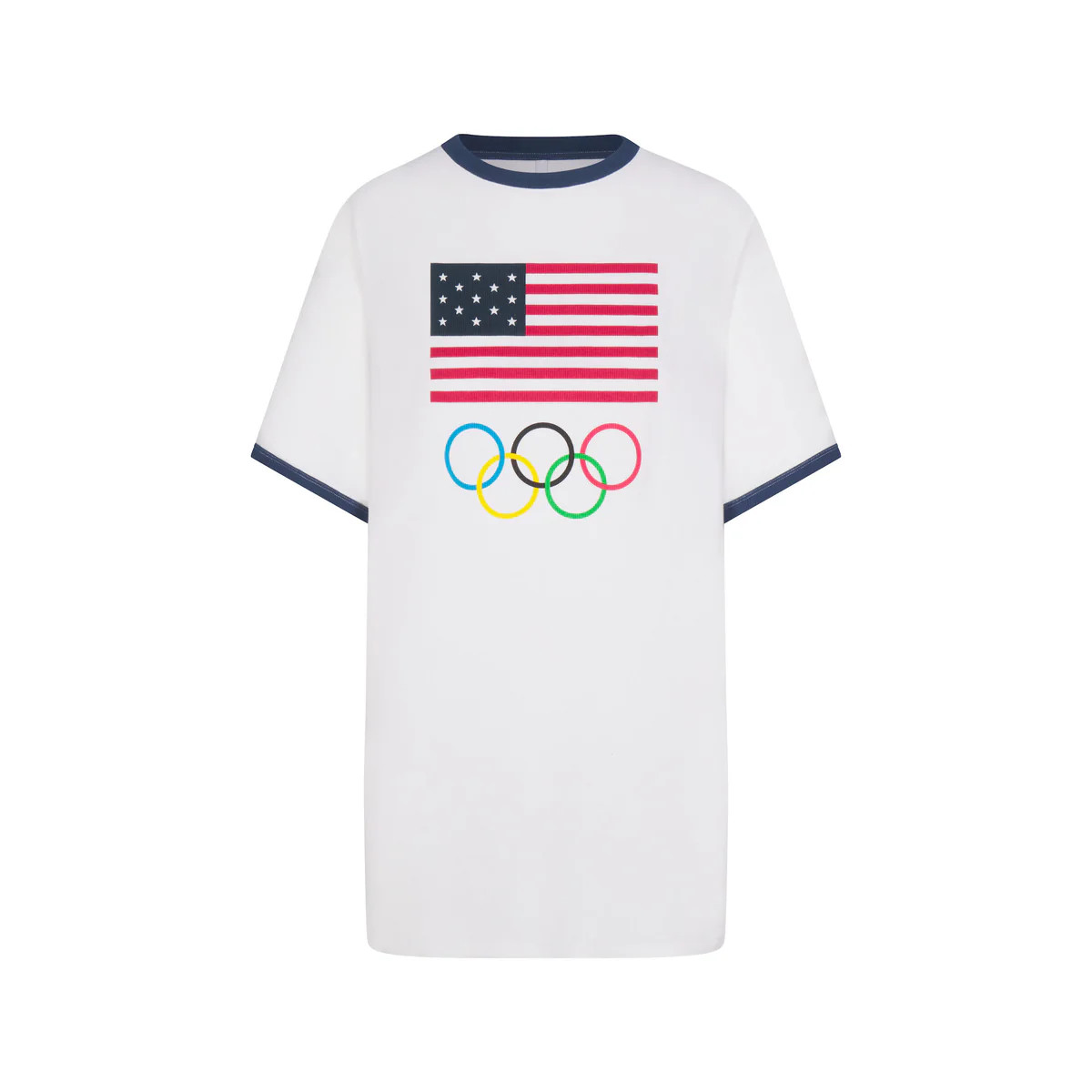 COTTON RIB OLYMPIC T-SHIRT MINI DRESS | SKIMS (US)