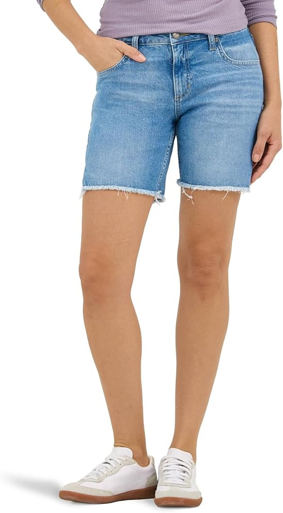 Lee Womens Legendary 7" Side Slit Denim Short | Amazon (US)
