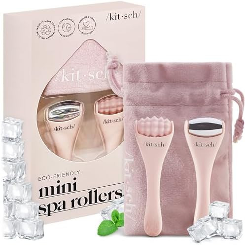 Kitsch Mini Facial Roller & Ice Face Roller Skin Care Tool Set for Women - Face Massager for Puff... | Amazon (CA)