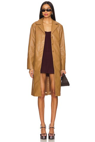 Viktoria Faux Leather Coat | Revolve Clothing (Global)