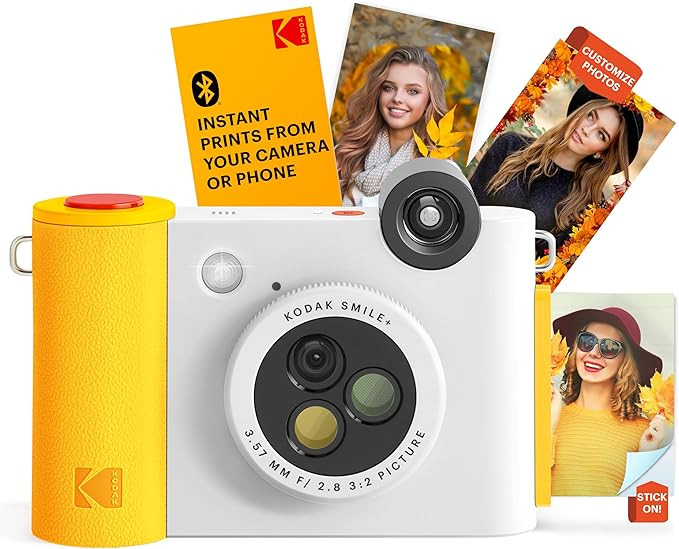 KODAK Smile+ 2-in-1 Digital Instant Print Camera & Wireless Bluetooth Photo Printer - 10MP, Speci... | Amazon (US)