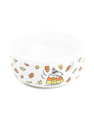5in Snoopy Candy Corn Puffer Coat Covered Bowl | Halloween | Marshalls | Marshalls