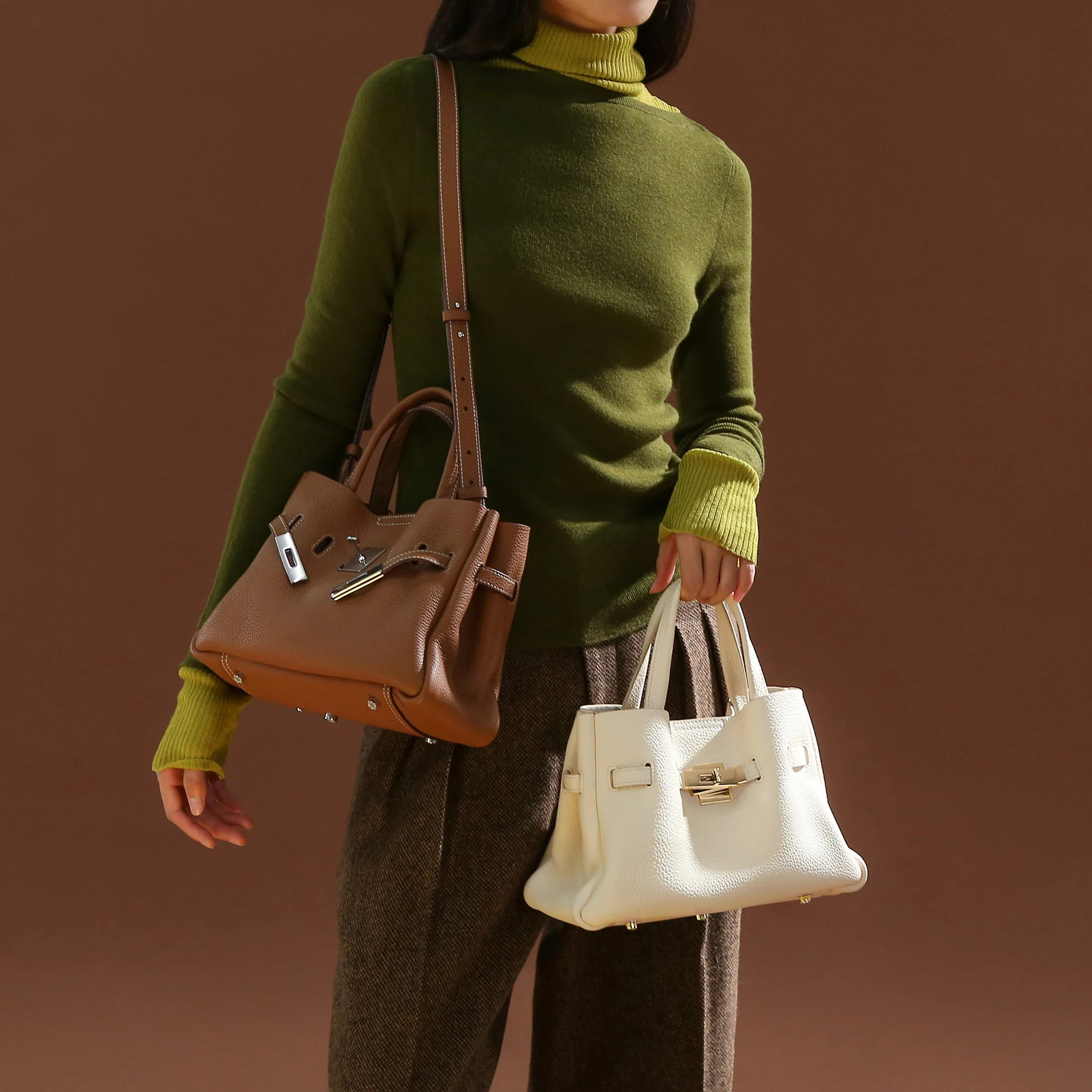 SAOIRSE Belt Soft Structural Shoulder Tote Mini | RABEANCO