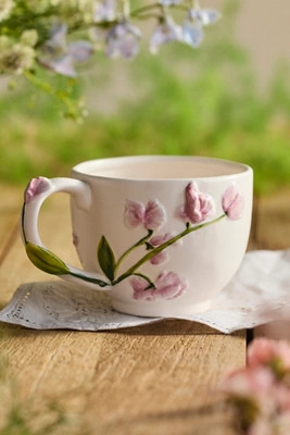 Flower of the Month Stoneware Mug | Anthropologie (US)