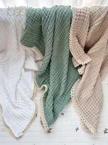 Baby Six Layers Gauze Thread Lace Blanket, Swaddling Cloth ,Baby Stroller Cover Blanket Bath Towe... | SHEIN